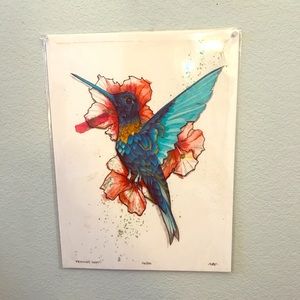 Colorful hummingbird poster/print